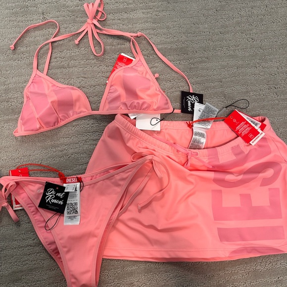 Diesel Blush Bikini Set with Skirt - Picture 1 of 4